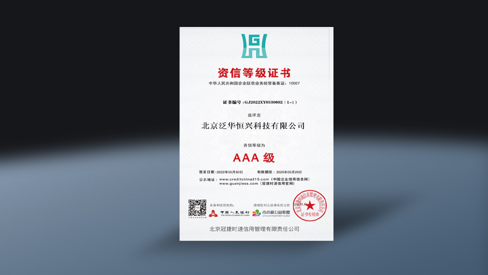 资信等级证书(3A)